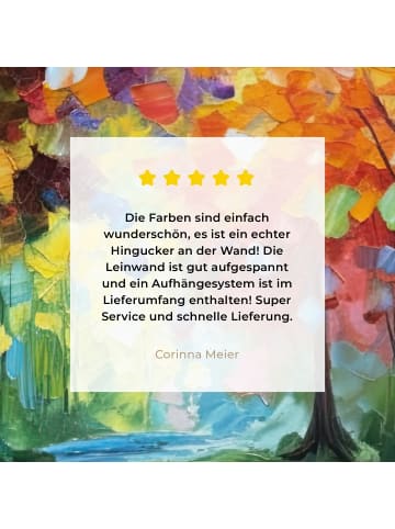 MuchoWow Leinwand bilder Bunter Wald (BxH)