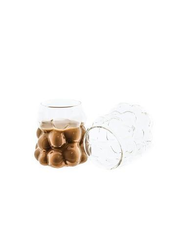 Mulex Gläser Set Bubble Trinkgläser 350 ml in Transparent