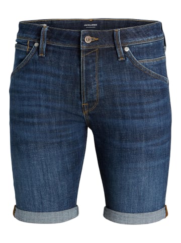 Jack & Jones Knielange Jeans Shorts Übergröße JJRICK JJFOX in Dunkelblau