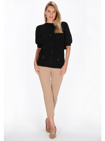Usha Women Sweater in black melange