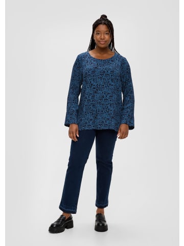 TRIANGLE Bluse langarm in Blau