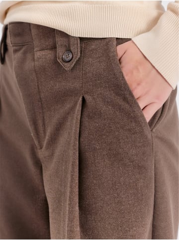 Norr Hose Mayia in Dark Brown Mélange