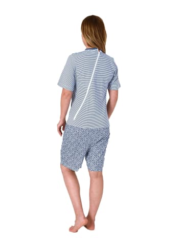 NORMANN Pflegeoverall kurzarm Reissverschluss - 62725 in blau