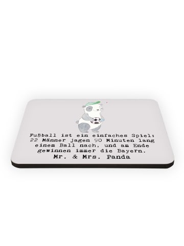 Mr. & Mrs. Panda Dekomagnet Fußball Bayern mit Spruch in Grau Pastell