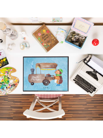 Mr. & Mrs. Panda schreibtischunterlage Igel Maronen ohne Spruch in Eisblau