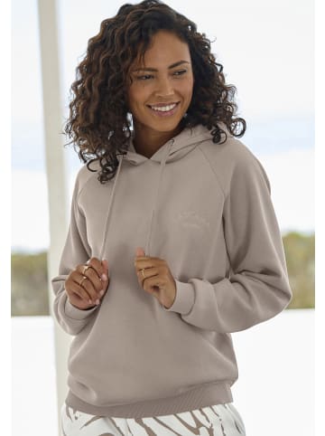 LASCANA Kapuzensweatshirt in taupe