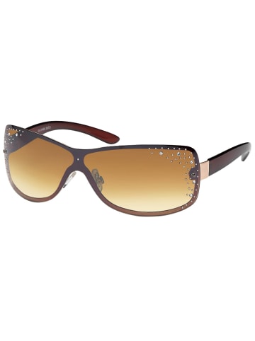 BEZLIT Damen Sonnenbrille in Braun mit Strass