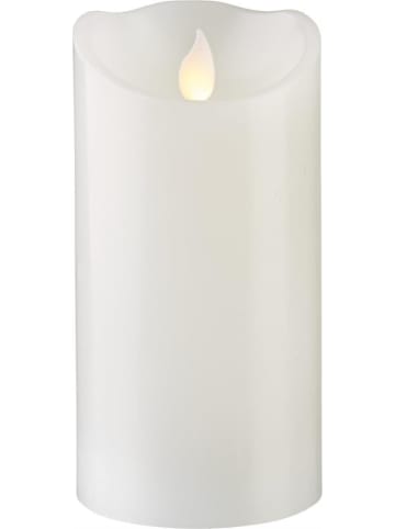 STAR Trading LED Kerze Twinkle Echtwachs in weiß - H: 15cm