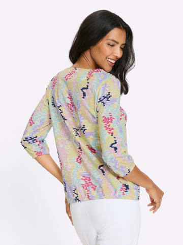 Sieh an! 3/4-Arm-Shirt in zitrone-lavendel-bedruckt