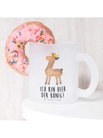 Mr. & Mrs. Panda Teeglas Lama König mit Spruch in Transparent