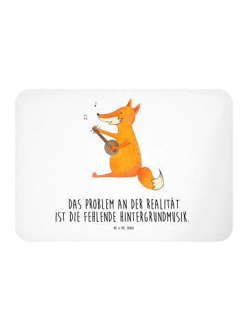 Mr. & Mrs. Panda Kühlschrankmagnet Fuchs Gitarre mit Spruch in Weiß