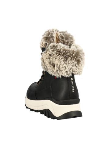 rieker Sneakers aus Leder Hoch Schwarz