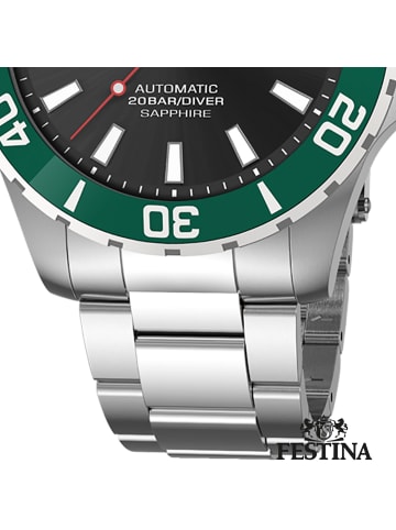Festina Analog-Armbanduhr Festina Automatik silber groß (ca. 44mm)