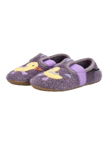 HAFLINGER Hausschuhe EVEREST QUAK QUAK in Aubergine