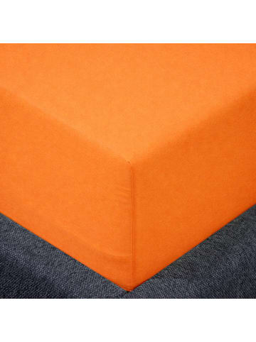 Traumschloss Exclusiv Edel-Jersey Spannbettlaken in mandarine