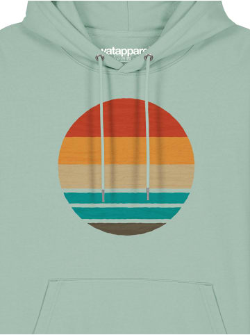 wat? Apparel Sweatshirt Retro Sunset Ocean in Aloe