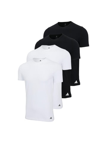 adidas T-Shirt 4er Pack in Schwarz/Weiß