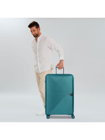 March15 Trading Gotthard Edition 4 Rollen Trolley 77 cm in aqua metallic