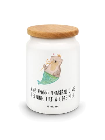 Mr. & Mrs. Panda Dose Wassermann Astrologie mit Spruch in Weiß