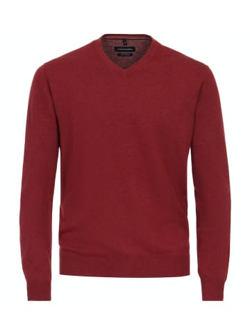 CASAMODA Pullover mit V-Ausschnitt uni 004430 in Rot