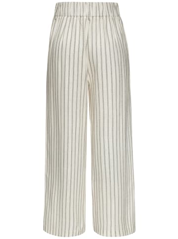 LASCANA Bundfaltenhose in creme-schwarz gestreift