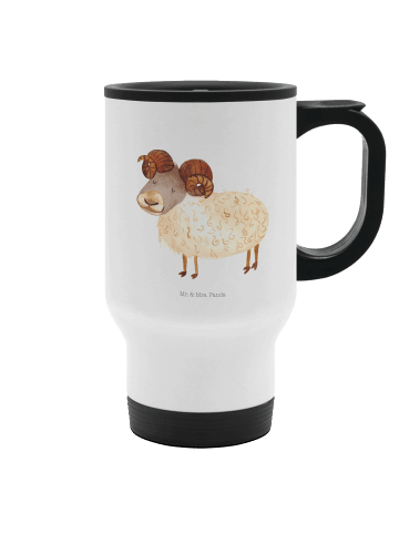 Mr. & Mrs. Panda Becher Sternzeichen Widder ohne Spruch in Weiß