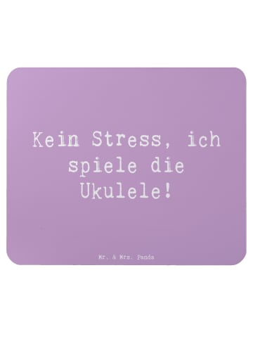 Mr. & Mrs. Panda Mousepad Spruch Ukulele Entspannung mit Spruch in Lavendeltraum
