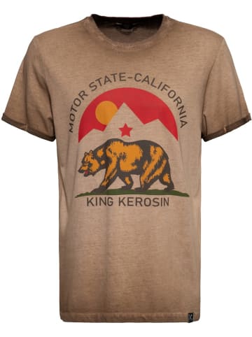 King Kerosin T-Shirt in Braun