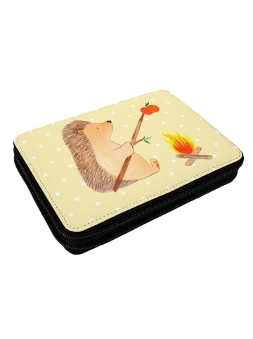 Mr. & Mrs. Panda Mäppchen Igel Grillen ohne Spruch in Gelb Pastell