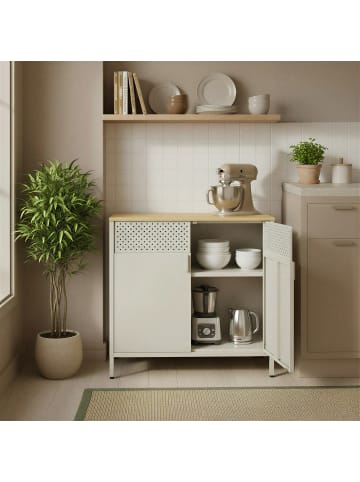 SONGMICS Aktenschrank Bravon in Sandbeige-Naturbeige - (B)40 x (H)76 x (T)80 cm