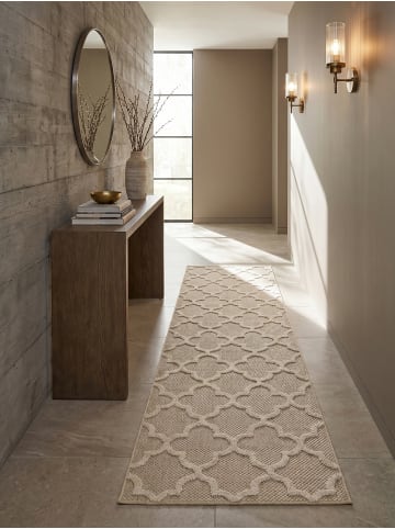 KADIMA DESIGN Teppich Outdoor Waschbar Skandinavisch IMST Strapazierfähig Balkon in Beige