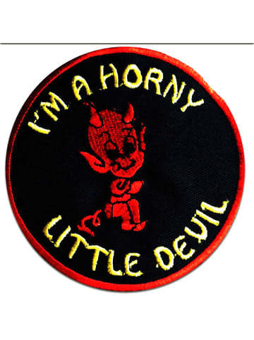 Catch the Patch I'M A Horny Little DevilApplikation Bügelbild inSchwarz