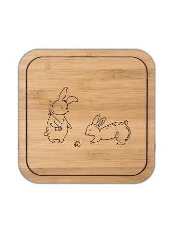 Mr. & Mrs. Panda Untersetzer Hasen Muschel ohne Spruch in Transparent