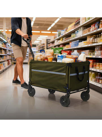 relaxdays Bollerwagen in Grün - (B)50 x (H)97 x (T)76 cm