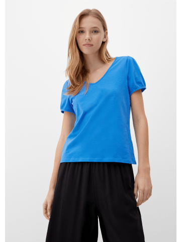 QS by S. Oliver T-Shirt kurzarm in Blau