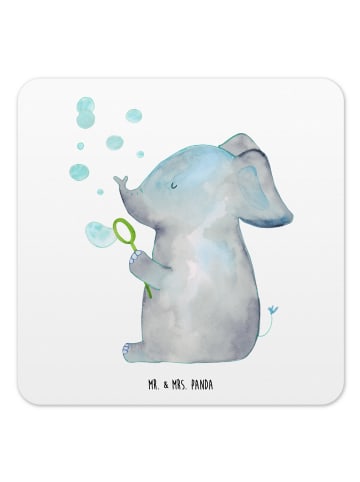 Mr. & Mrs. Panda Untersetzer Elefant Seifenblasen ohne Spruch in Weiß
