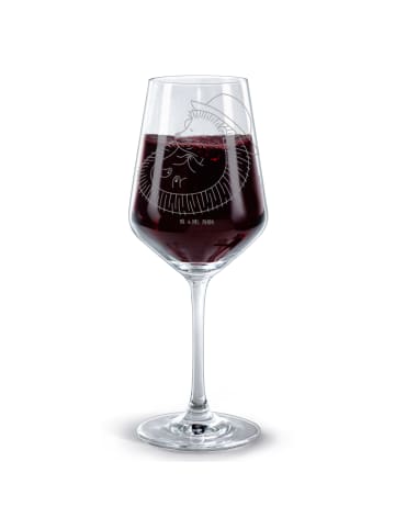 Mr. & Mrs. Panda Glas Rotwein Igel Beten ohne Spruch in Transparent