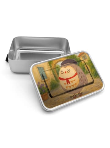Mr. & Mrs. Panda Snackbox Eule Frankreich Design ohne Spruch in Weiß