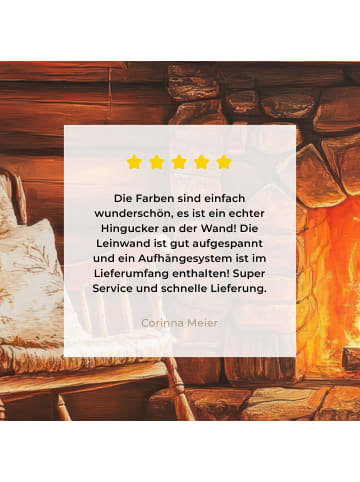 MuchoWow Leinwand Bilder Bernsteinfarben