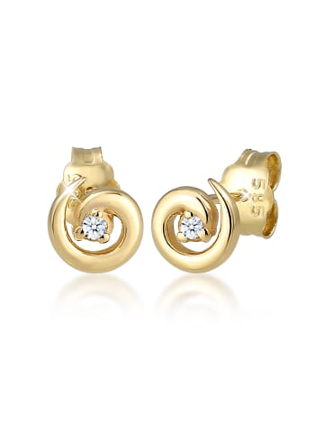 Elli DIAMONDS  Ohrringe 585 Gelbgold Spirale in Gold