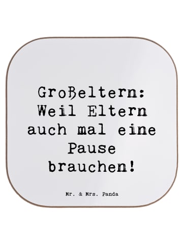 Mr. & Mrs. Panda Untersetzer Großeltern Pause mit Spruch in Weiß