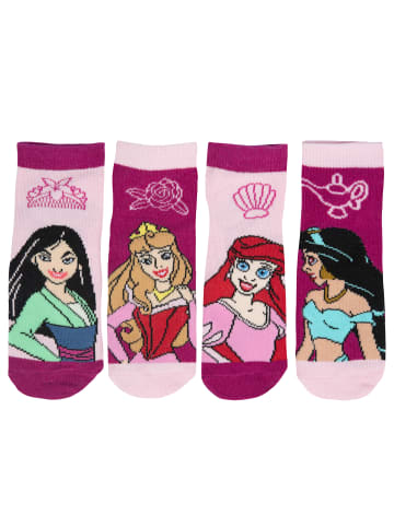 United Labels 4er Pack Disney Princess Sneakersocken in Mehrfarbig