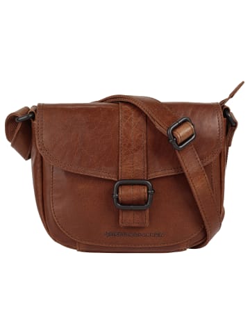 SPIKES & SPARROW Umhängetasche echt Leder in cognac