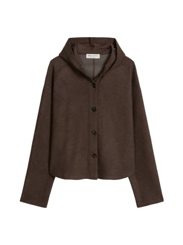 Sweatshirt-Jacke relaxed in Stone Brown Melange