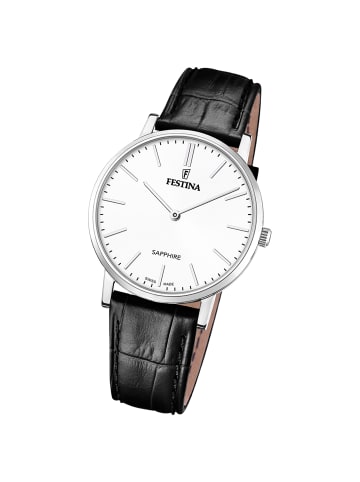 Festina Analog-Armbanduhr Festina Swiss Made schwarz mittel (ca. 39mm)