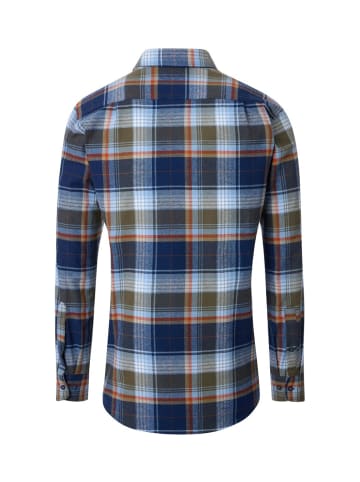 Redmond Langarm-Hemd in blau