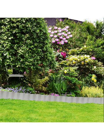 relaxdays Rasenkante in Silber - (L)10 m