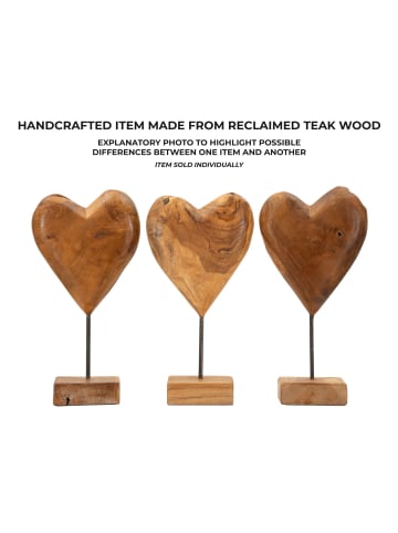 Mauro Ferretti Braune Holzskulptur 20x12x37 cm