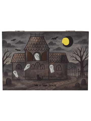 Mr. & Mrs. Panda Holzkiste Geister Villa Design ohne Spruch in Weiß