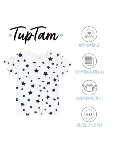TupTam Baby Kurzarm T-Shirt 5er Set in weiß/grau
